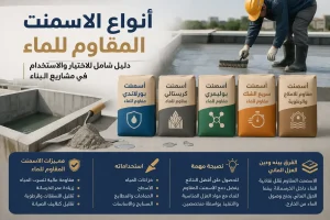 أنواع الأسمنت المقام للماء